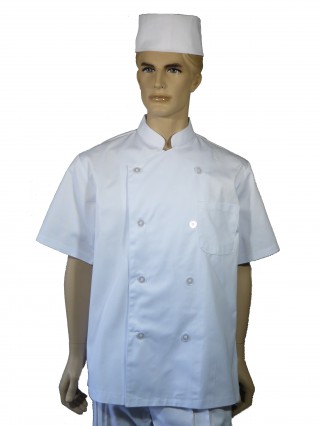 中山領雙排扣短袖廚師服